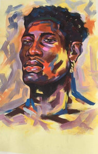 african art home decor african painting of an african man's face