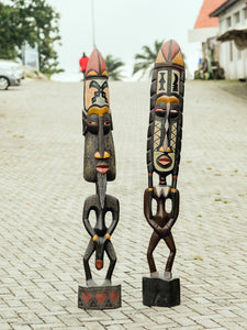 African art home decor are handmade Ghanaian masks made of white wood and sese wood. Masks depict Adinkra symbols, Ashanti fertility goddesses, modesty statues, 