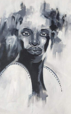 African Painting-Maame Serwaa, acrylic on canvas