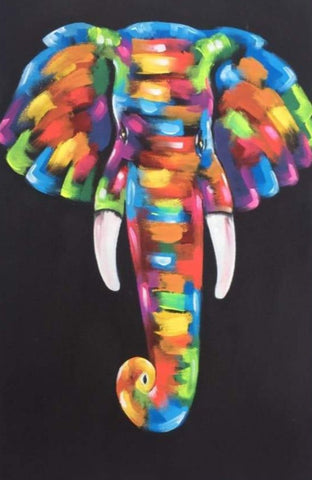 africanpaintingrainbow-colouredelephant