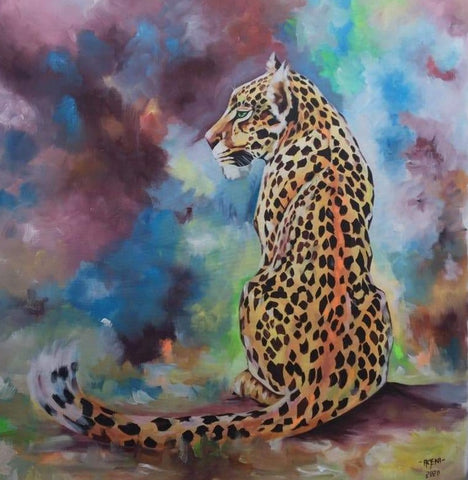 African Painting-Spots on Tale, acrylic on canvas