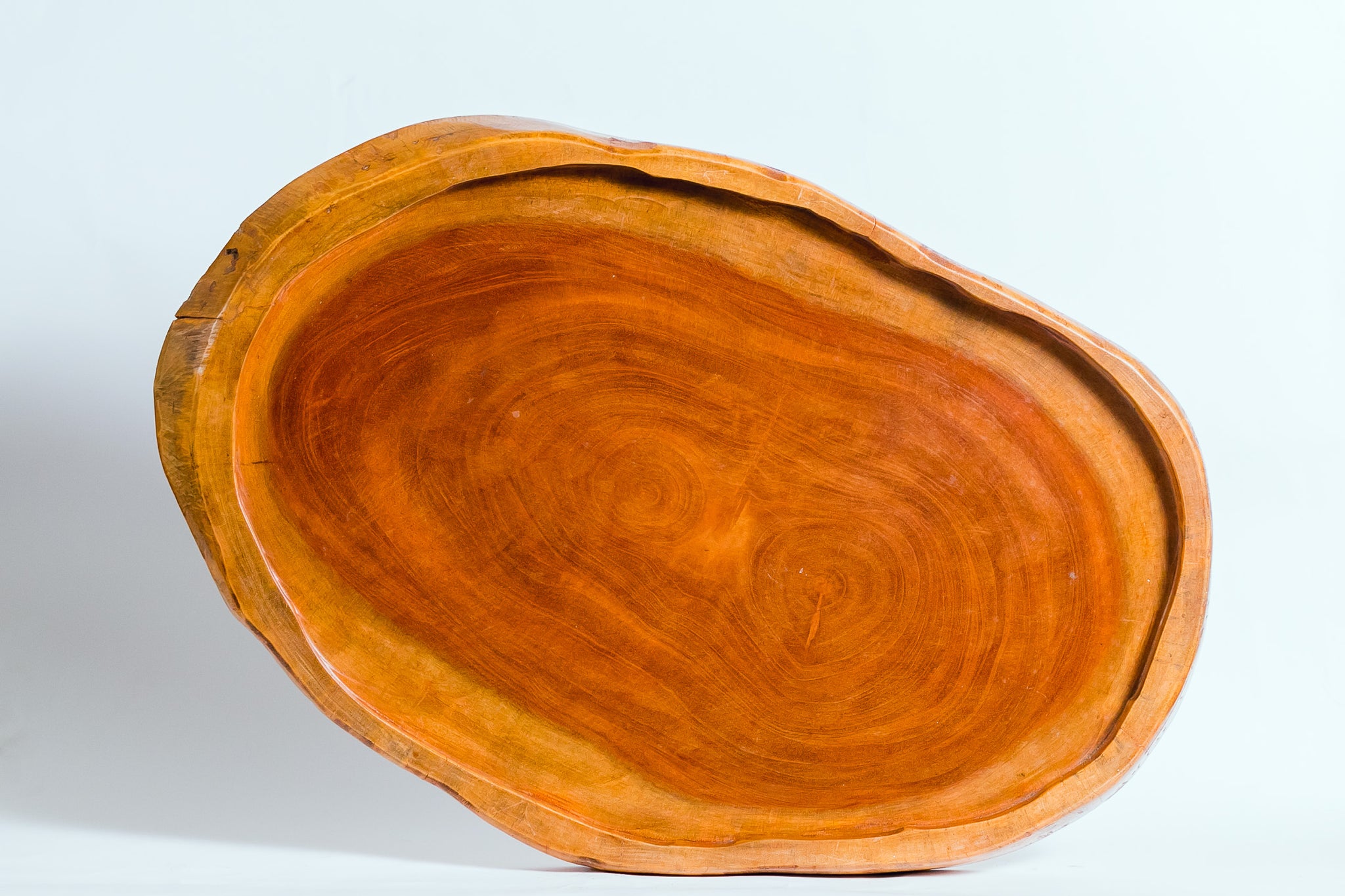 Tray-large-sized, hand-carved of teak wood, Ghana, West Africa