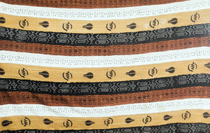 Mudcloth Blanket, ""Community" Pattern, traditional to nearby Mali, mudcloth is woven cotton fabric soaked in boiled leaves from the n'gallama tree and painted with clay and mud, Ghana, West Africa 253 cm X 186 cm